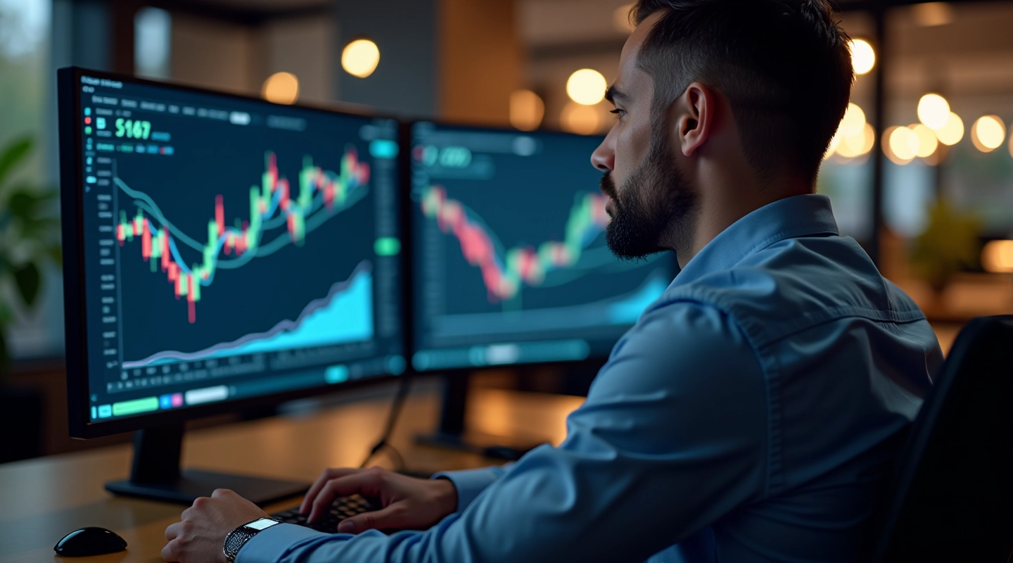 Duomenų analitikas dirba su rinkos prognozavimo modeliais